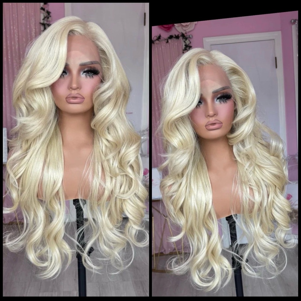 Human Hair Blended Lace Front Wig